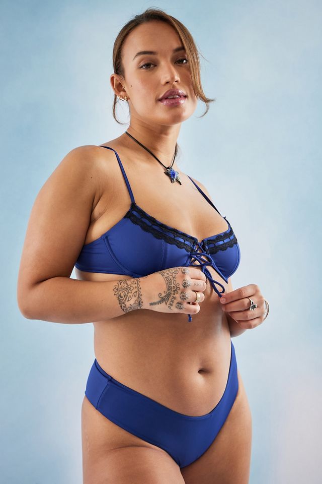 Frankies Bikinis Blau Lucia Bügel-Bikini-Oberteil #5