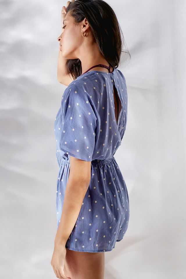 Out From Under Dotty Tie-Front Playsuit #2