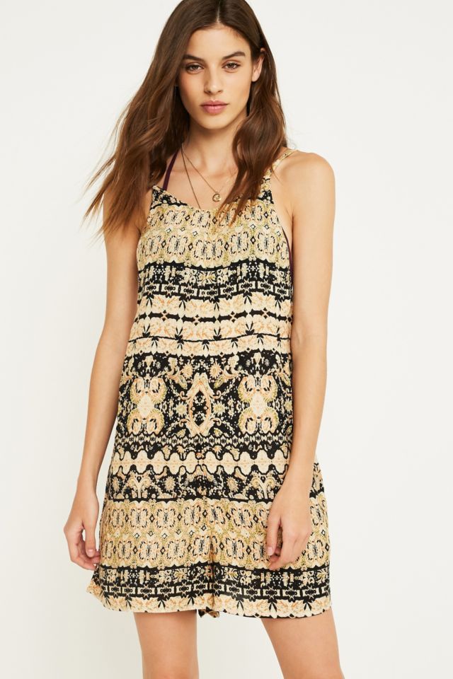 UO Strappy Geo Printed Playsuit | Urban Outfitters UK