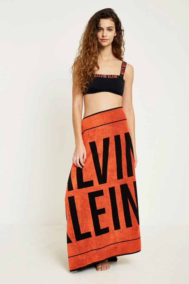 Calvin Klein Intense Power Logo Beach Towel #1