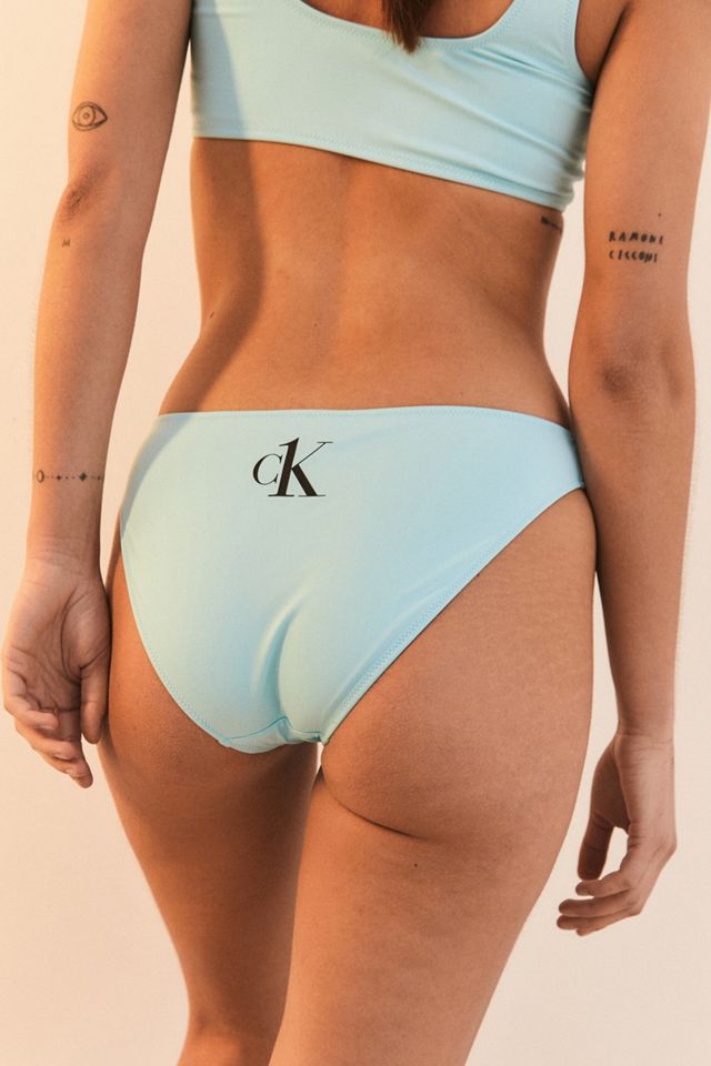 Calvin Klein Turquoise Logo Bikini Bottoms #1