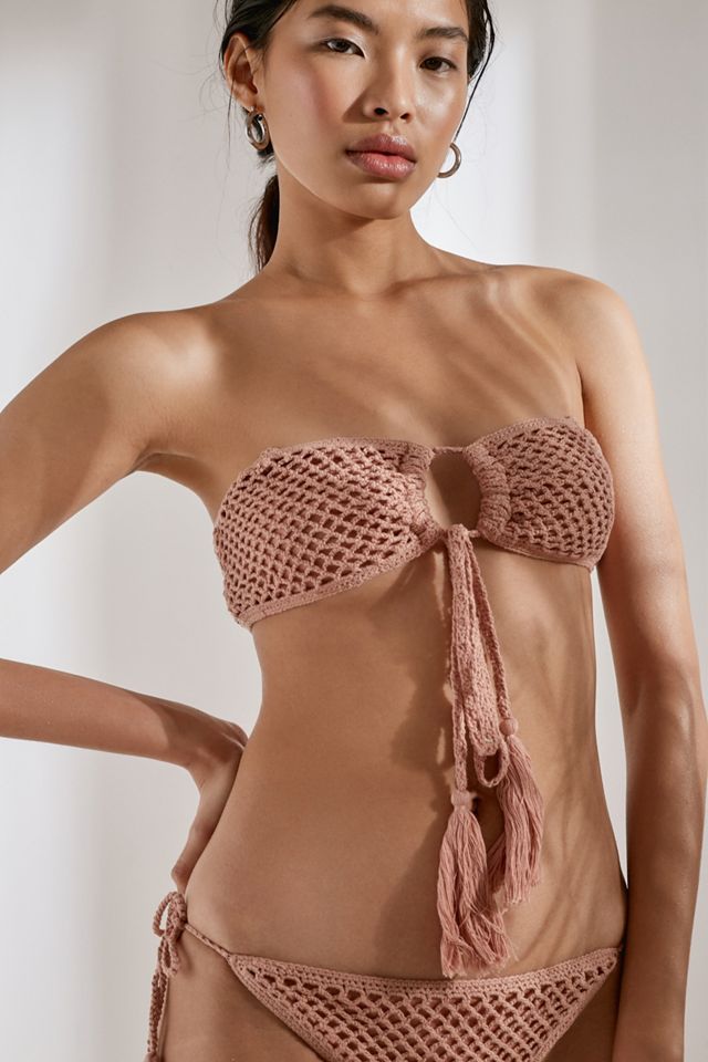 MINKPINK Adrift Gehäkeltes Bandeau-Bikinioberteil #2