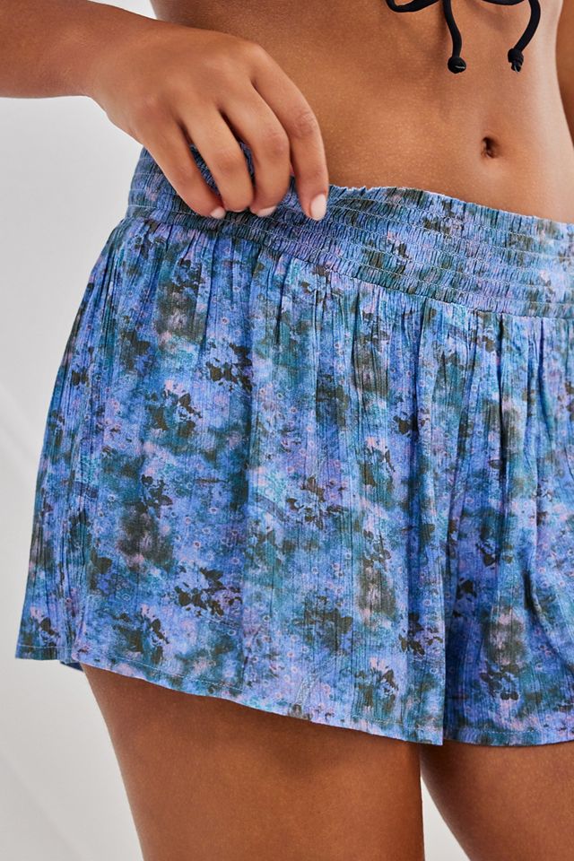 Pantaloncini Floreali Blu Stropicciati Out From Under #1