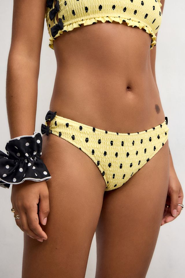 Slip Bikini con Fiocco Arricciato Damson Madder #1