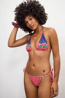 Damson Madder Cherry Pie Tie Side Bikini Bottoms