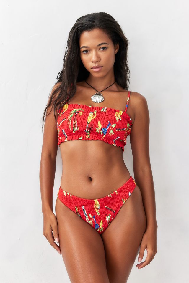 Shirred bikini bottom clearance