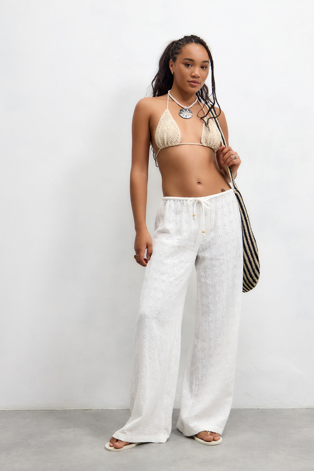 Out From Under Ellie Broderie Beach Trousers