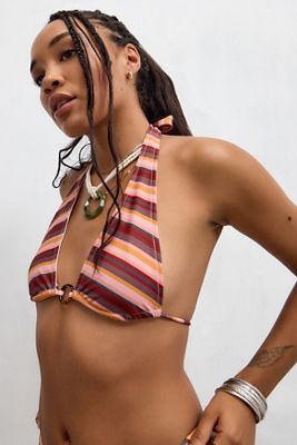 Motel Cerry Stripe Bikini Top