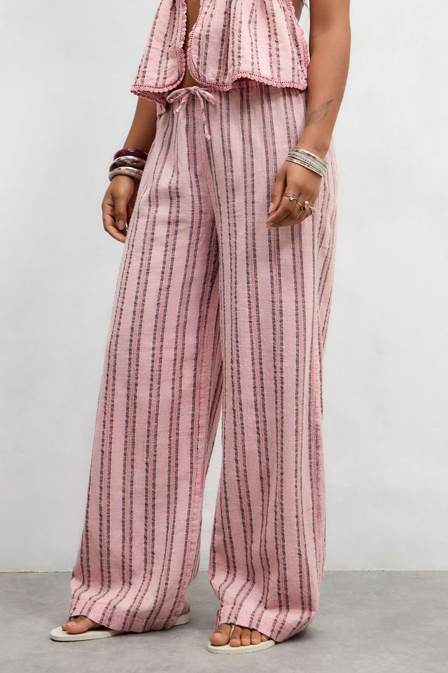 Out From Under Pink Ellie Stripe Trousers