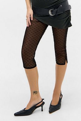 Out From Under Dot Mesh Capri Pants