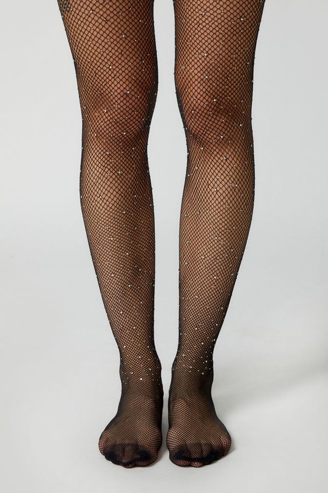 Out From Under Diamante Gem Fishnet Tights  #1