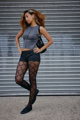 Collants en dentelle florale diamant Out From Under