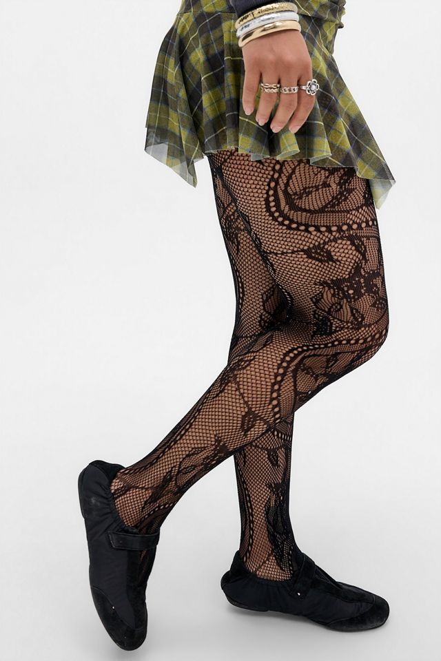Out From Under Paisley Pattern Tights #2