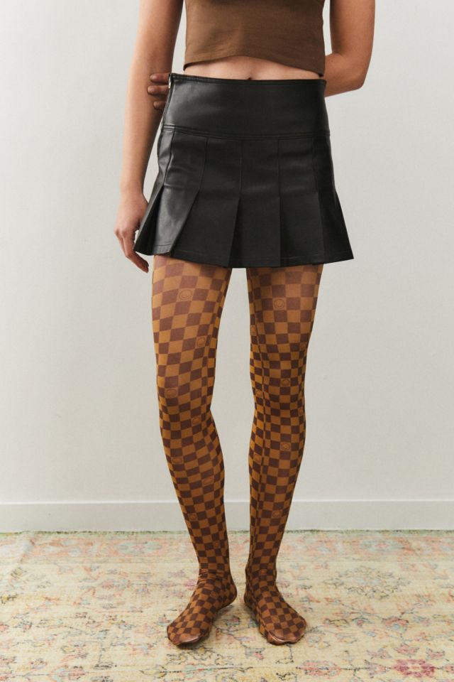 Checkerboard Tights  Urban Outfitters UK