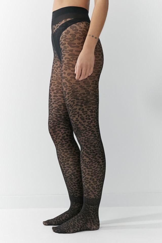 Josey 20 denier leopard-print tights