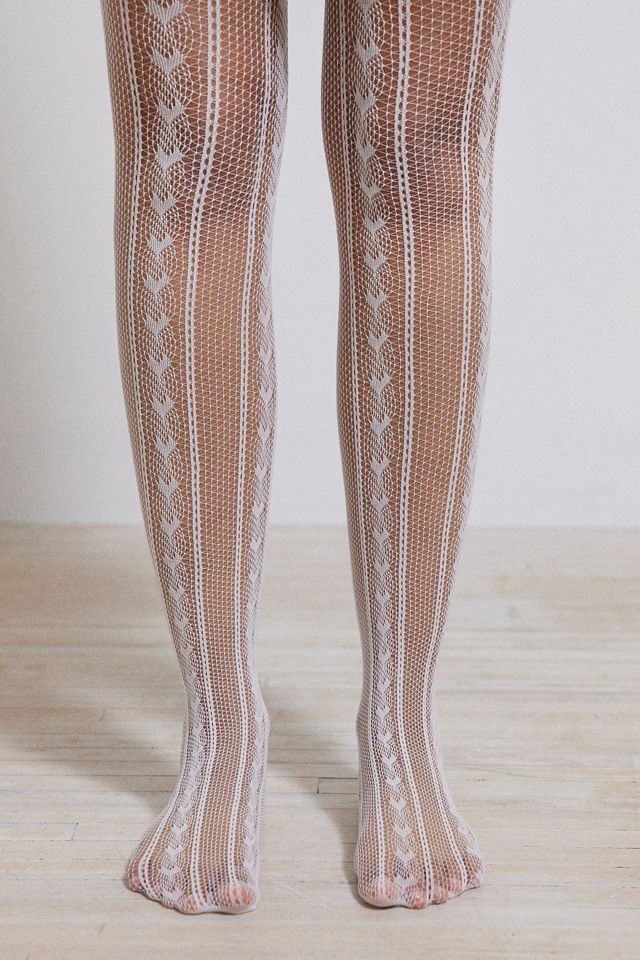 Out From Under Heart Pointelle Tights  #1