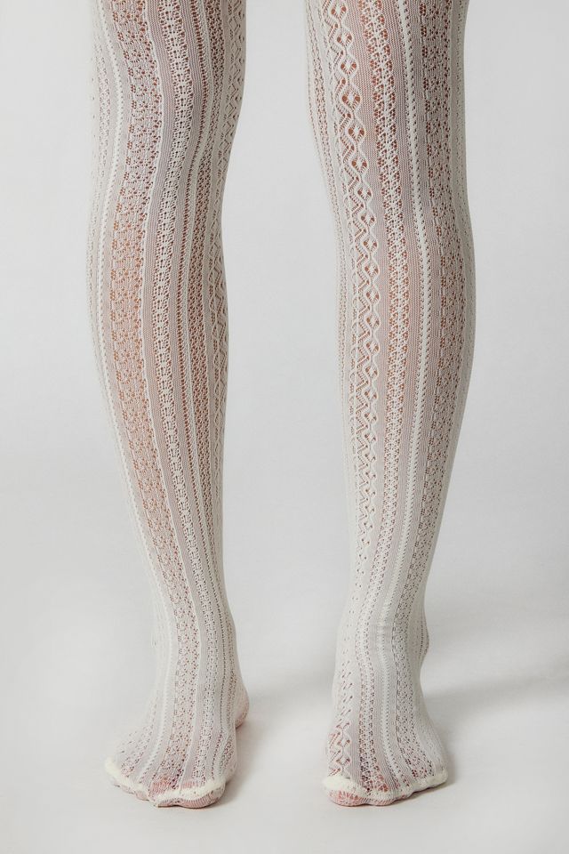 Out From Under Knit Pointelle Tights | Urban Outfitters UK