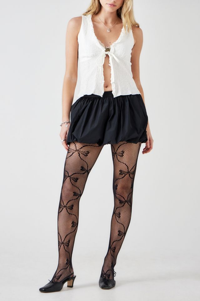 Out From Under Bow Fishnet Tights | Urban Outfitters UK