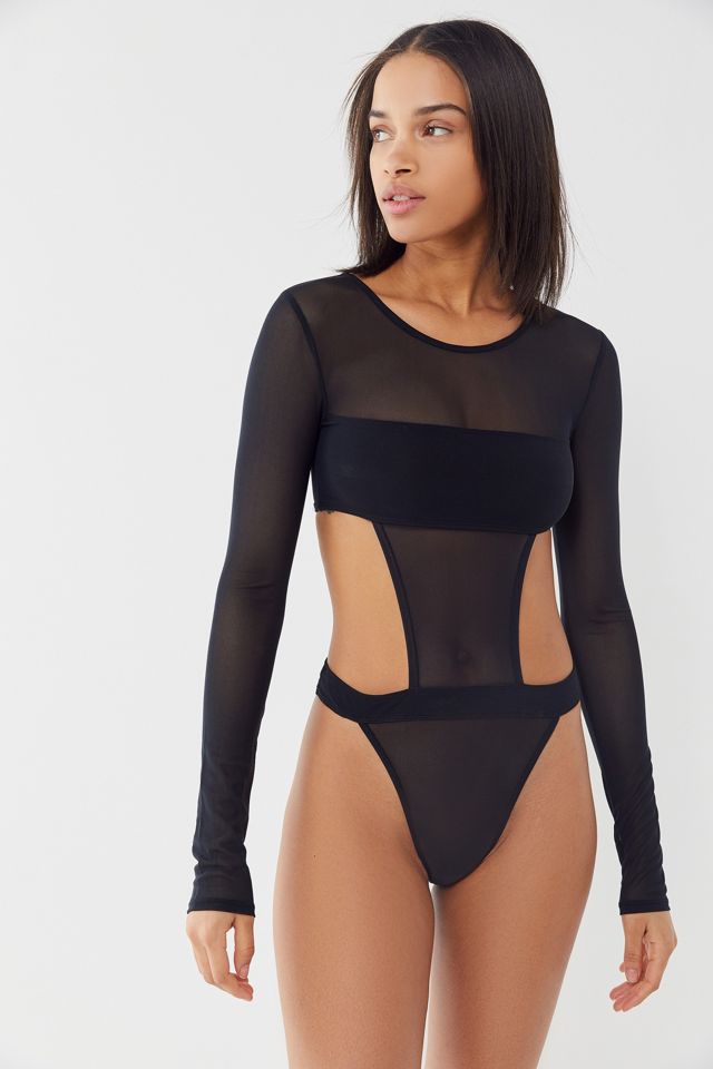 Out From Under Scandalous Mesh Long-Sleeve Bodysuit #4