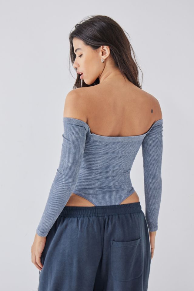 Out From Under Bardot Ribbed Knit Bodysuit