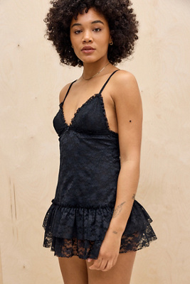 Ruffle Y2K Sheer Lace Babydoll Dress en taille: Small - Out From Under - Modalova