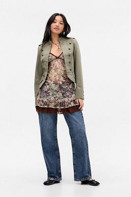 Out From Under Mabel Mixed Print Slip Dress