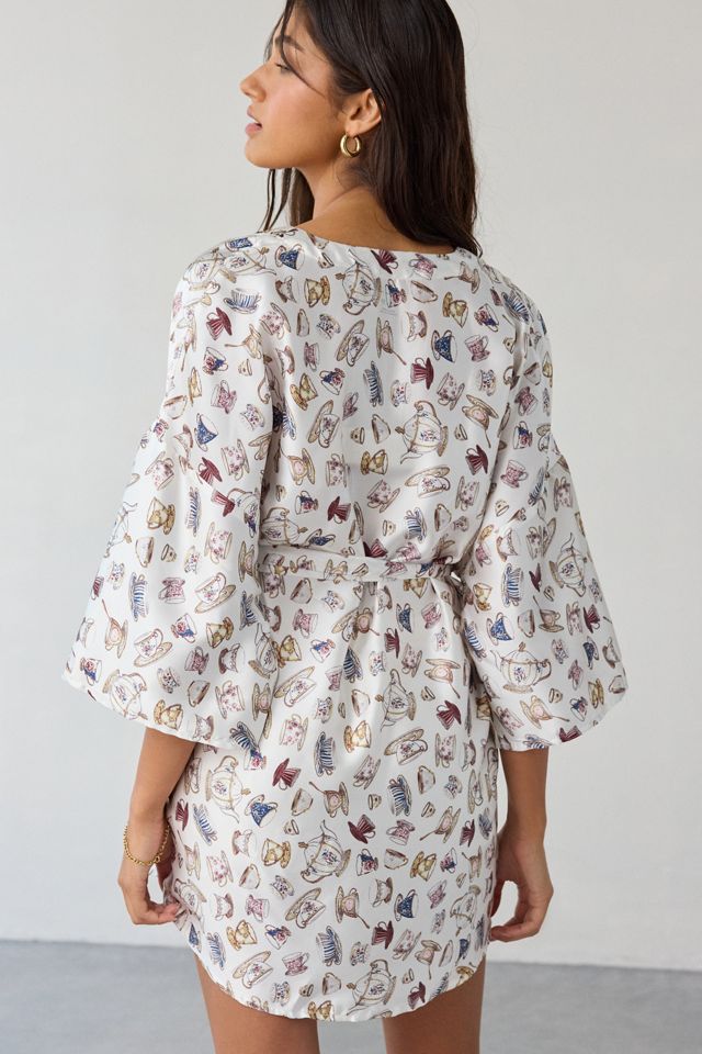 Out From Under Goodnight Kiss Satin Robe #3