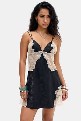 Robe nuisette en jacquard avec insert en dentelle Out From Under