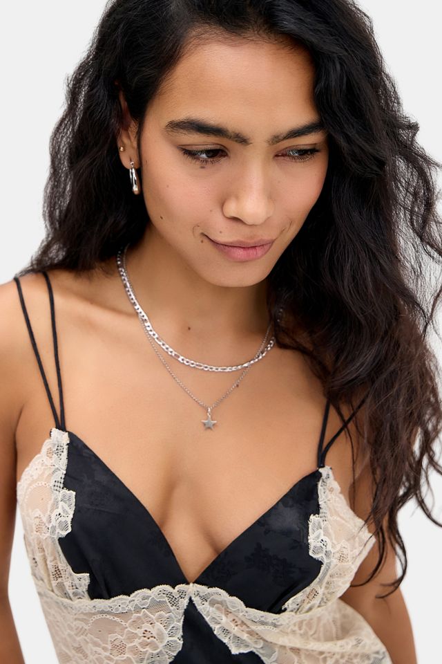 Out From Under Lace Insert Jacquard Slip Dress #2
