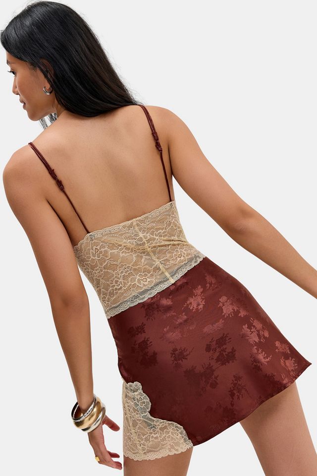 Robe nuisette en jacquard avec insert en dentelle Out From Under #2