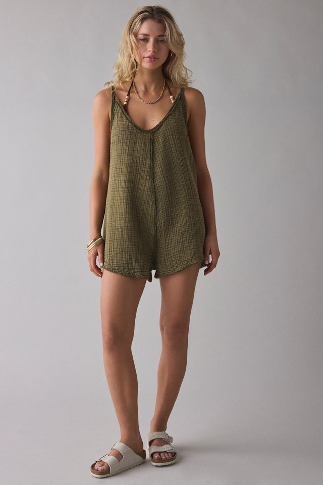 Out From Under Olive Solace Romper #4