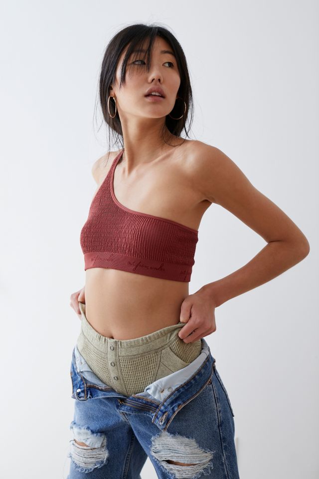 grus Ambient som resultat Out From Under Brown Milo One-Shoulder Bra Top | Urban Outfitters UK