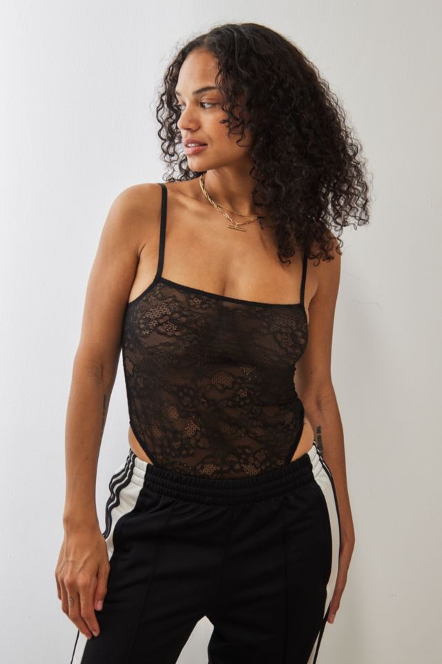 Out From Under Lace High Leg Bodysuit