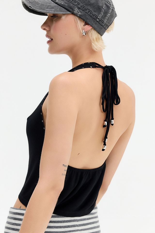 Silence + Noise Kira Nieten-Neckholder-Top #1