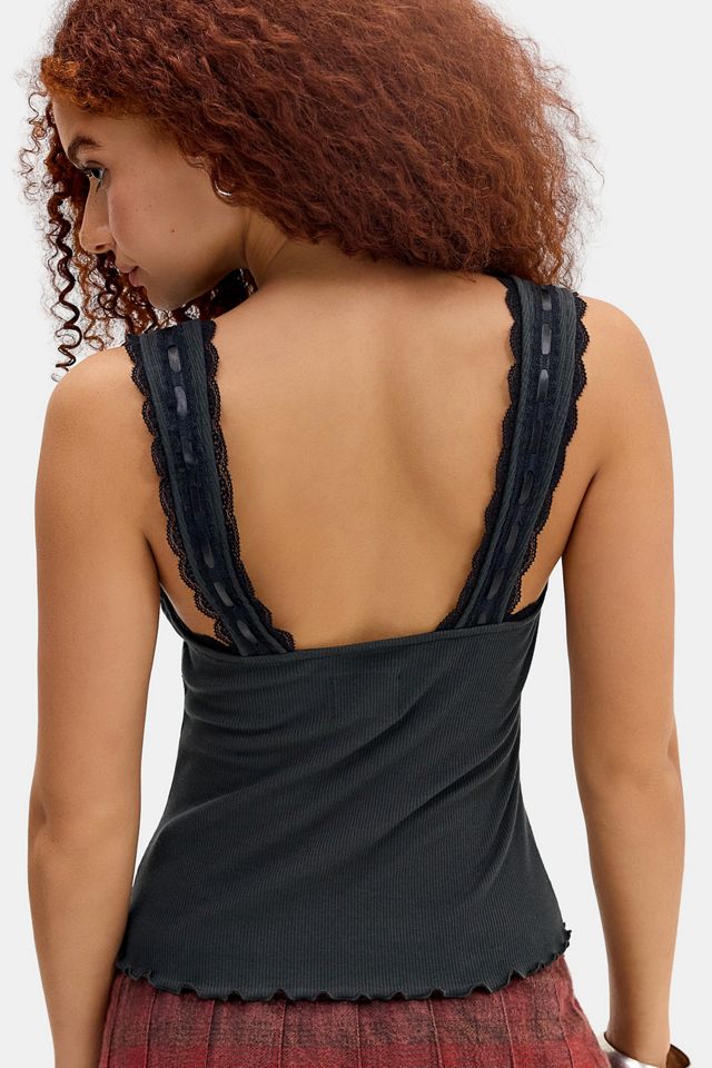 BDG Eliza Ruffle Tank Top #2