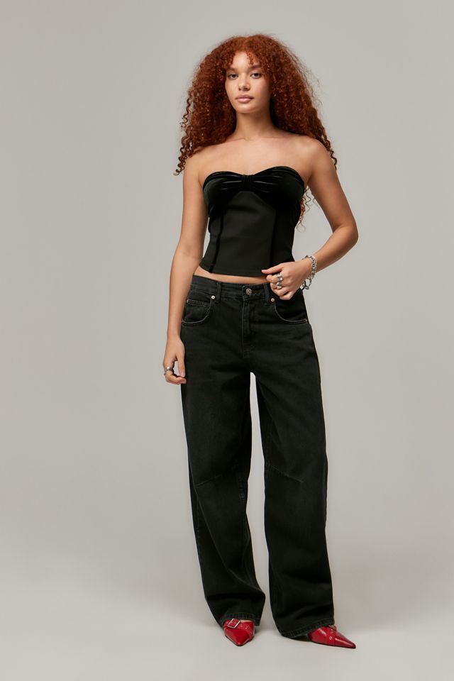 Kimchi Blue Bow Velvet Bandeau #1