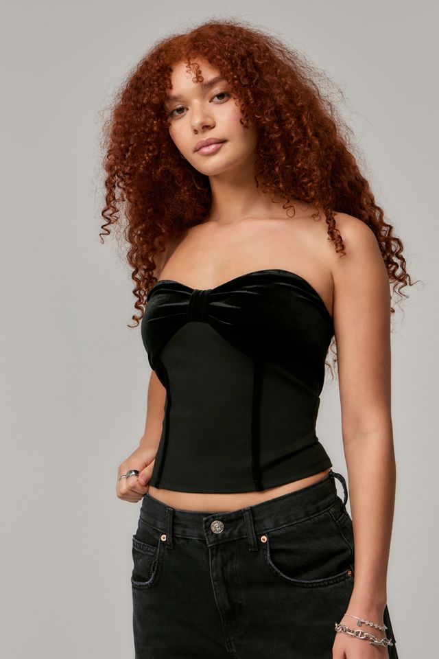 Kimchi Blue Bow Velvet Bandeau #2