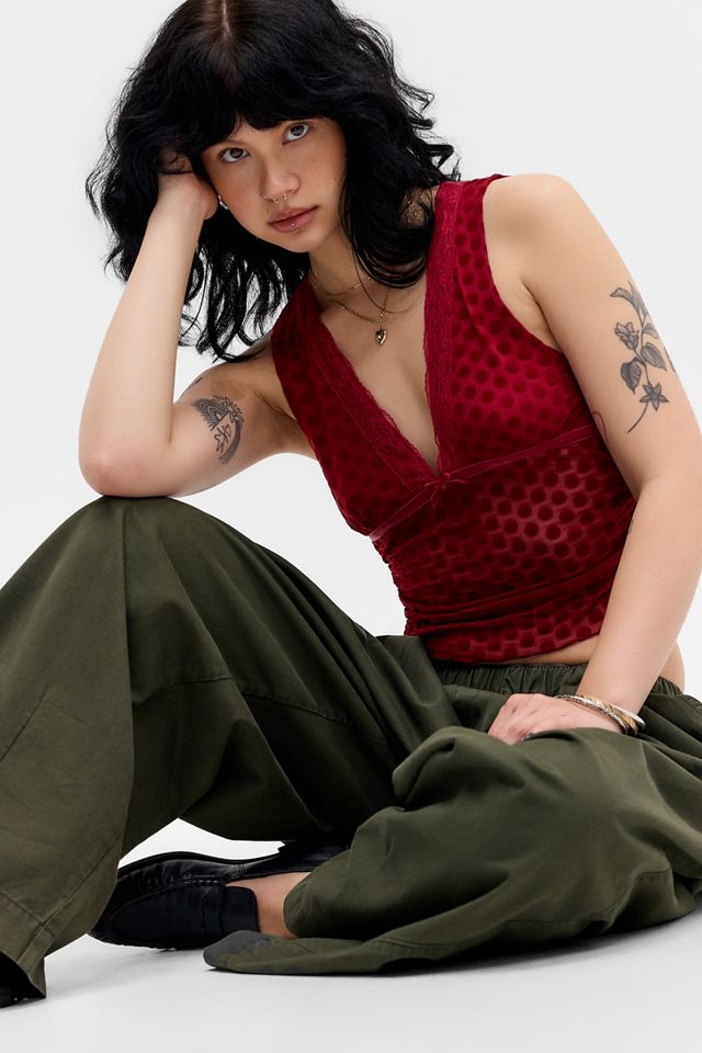 UO Ivy Spot Flocked Tank Top #2