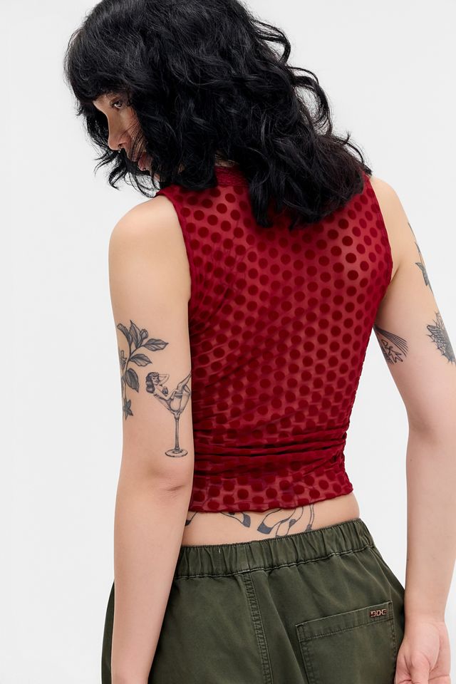 UO Ivy Spot Flocked Tank Top #3