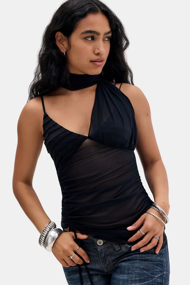 Top in Mesh con Sciarpa Aylise Silence + Noise #1