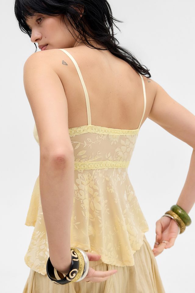 UO Celia Devoré Babydoll Top #3