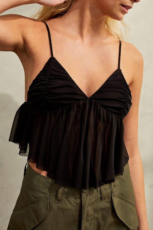 UO Lila Mesh Babydoll Cami Top  #1