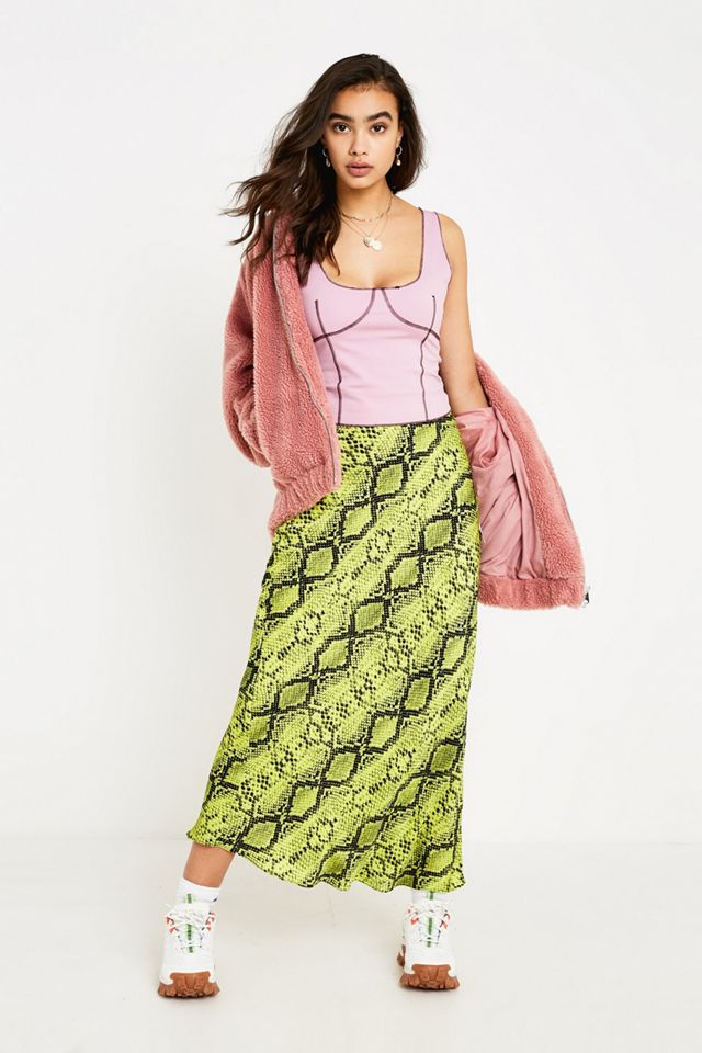 UO - Débardeur à surpiqûres contrastantes olive et rose  #1