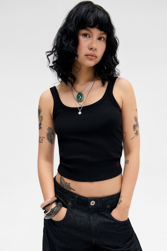 BDG Jessie Geripptes Scoop Neck Weste
