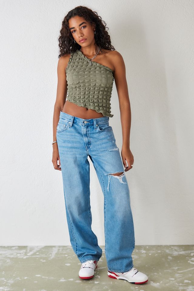 UO Pippa Popcorn Asymmetric Top  #2