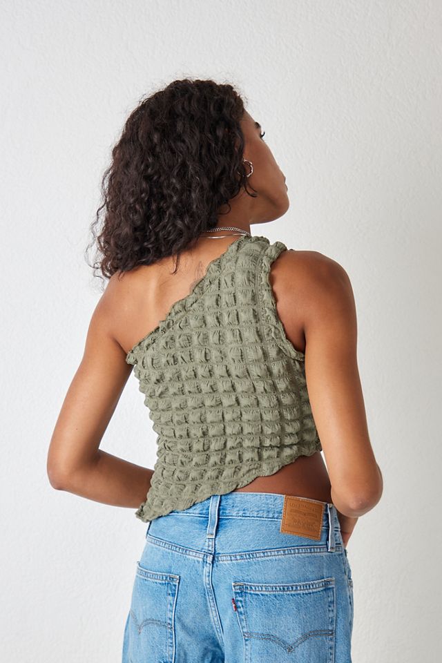 UO Pippa Popcorn Asymmetric Top  #3