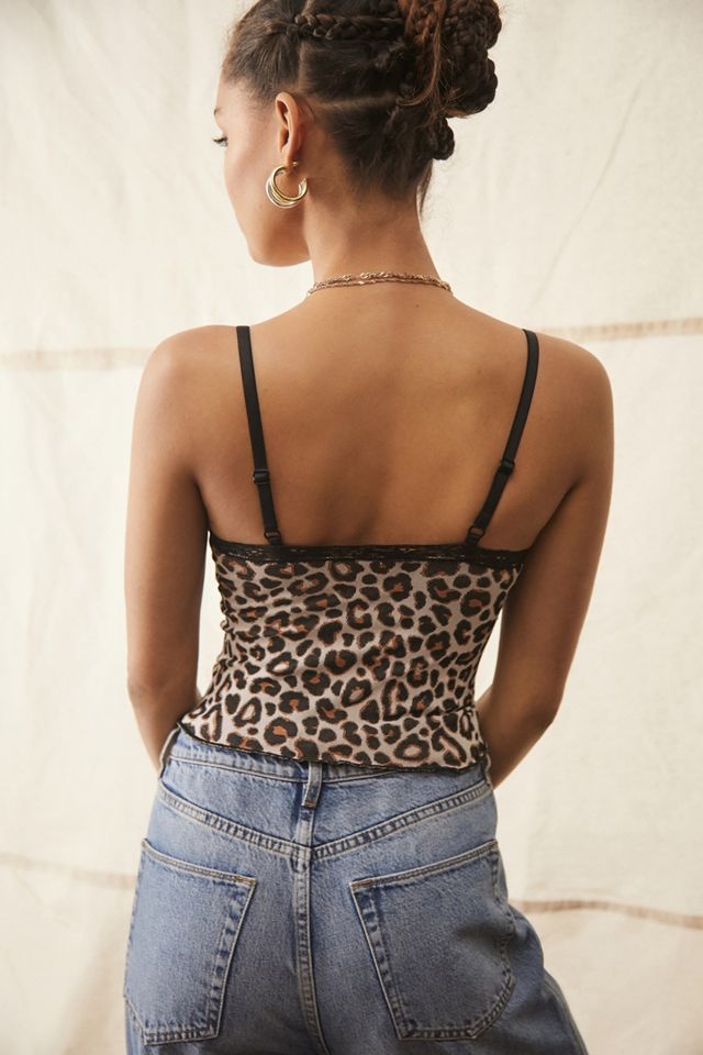 UO Leopard Print Cross Lace Cami #4