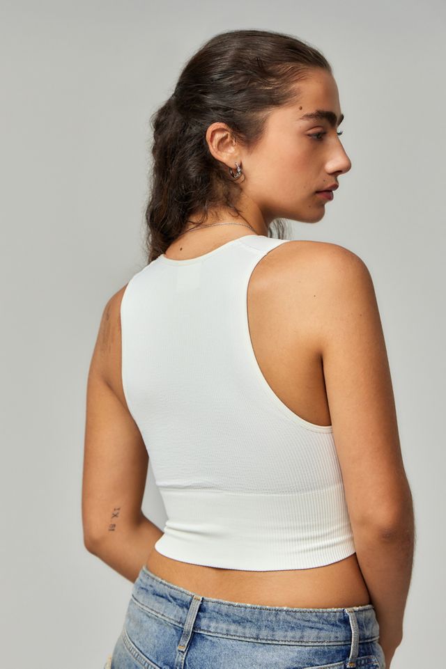 UO Josie Ribbed V-Neck Vest #3
