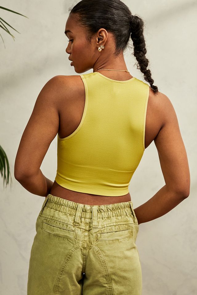 UO Josie Ribbed V-Neck Vest #1
