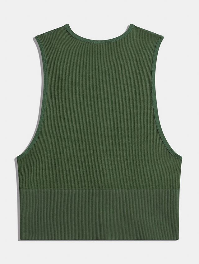 UO Josie Ribbed V-Neck Vest #5